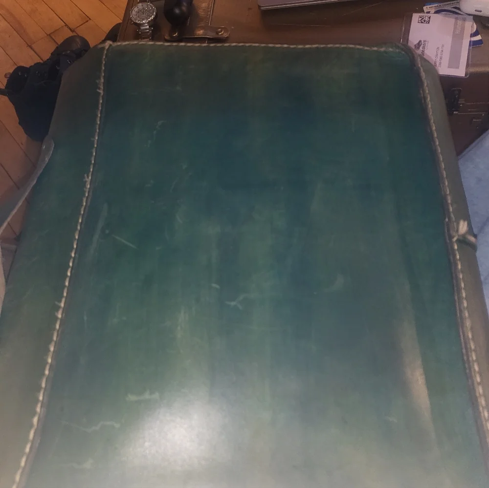 Vintage Green Leather Men's Bag
